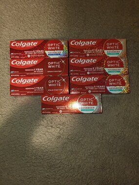 Colgate Optic White Toothpaste 7 Total New Unopened
